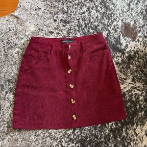 Adorable burgundy skirt!